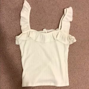 Caution to the wind white tank